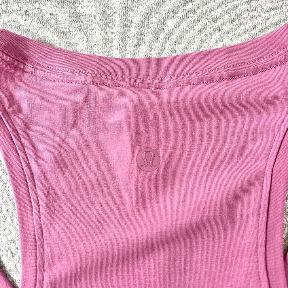 NWT Lululemon Love Tank Top Size 10 Pink Pima Cotton Racerback - Picture 5 of 8